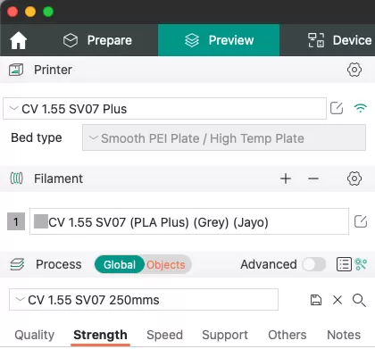 CV's OrcaSlicer Presets V1.5.5 for SV07/Plus & klipperized SV06/Plus