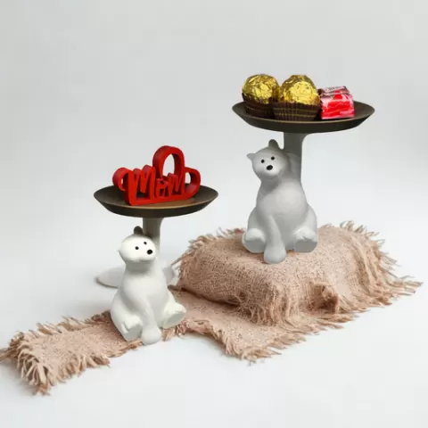POLAR BUDDYS WITH TABLET / POLAR BEAR / ICE BEAR / MOTHERSDAY IDEA / MOM MELTED WITH HEART / MOTHERSDAY GIFT / LOVE / HOMEDECOR / DECOR / STL / MOM