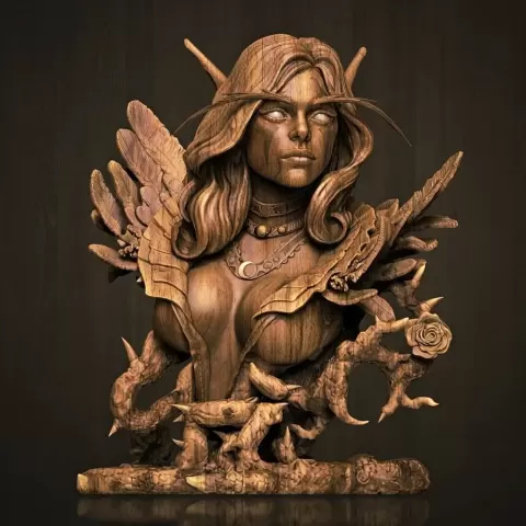 Night Elf Princess bust - Ha333aP