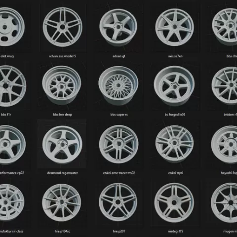 PACK 4 -- 1/64 scale rims 40 sets