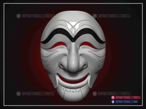 Money Heist Mask - Korea Hahoetal Cosplay Halloween - 3DPRINTMODELSTORE