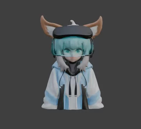 毛绒VR女孩 内部中空 - CrealiTale design