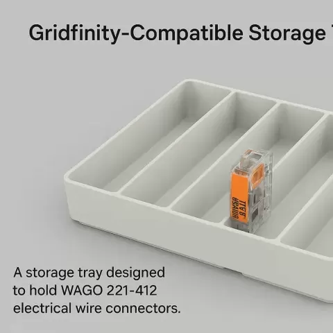 Gridfinity-Compatible Storage Bin for WAGO 221-412 Connector - SkiperTV