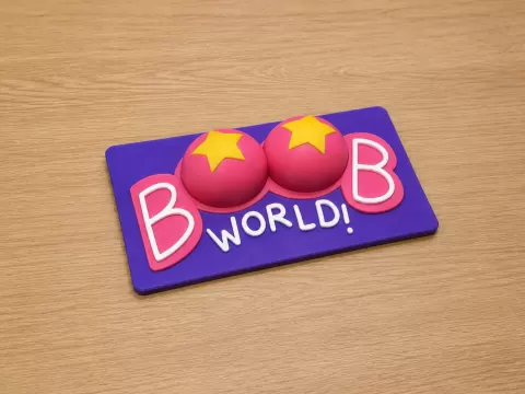 BOOB WORLD! Sign - Rick & Morty