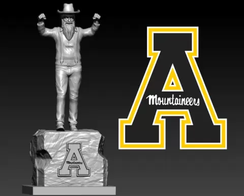 NCAA - APPALACHIAN STATE MOUNTAINEERS FOOTBALL MASCOT STATUE - KHUONGTAINANG