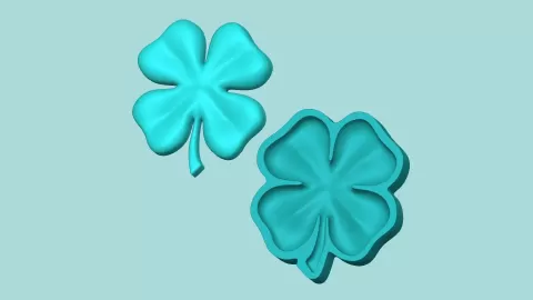 Four Leaf Clover Mold - Silicon Maker Template - guisommer