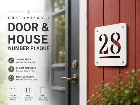 Customizable Door Number & House Number Plaque