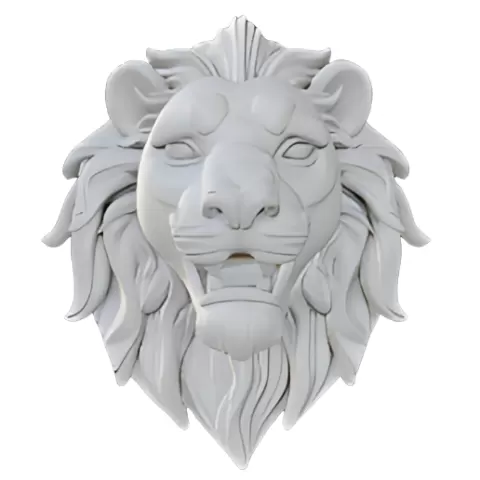 Roaring Lion Head 3D Wall Art