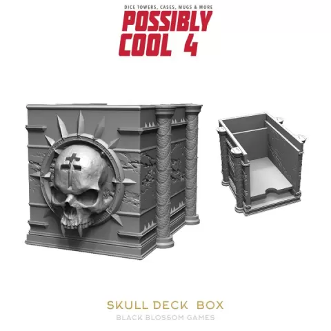 DH01T01 Skull Deck Box :: Cool Dice Towers 4 :: Black Blossom Games by Black Blossom Games
