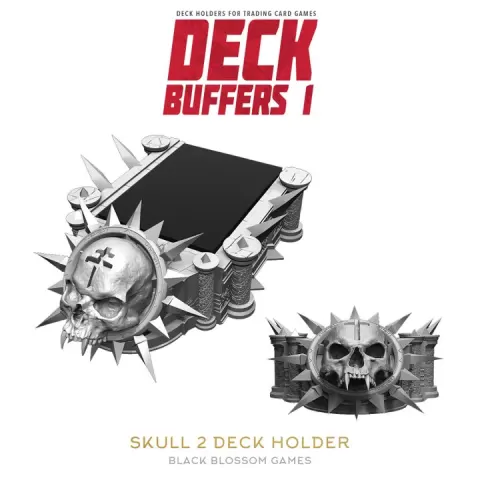 DH01T02 Skull B Deck Holder :: Cool Dice Towers 4 :: Black Blossom Games by Black Blossom Games
