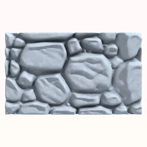 Stylized Terrain Panel for 3D Printing
