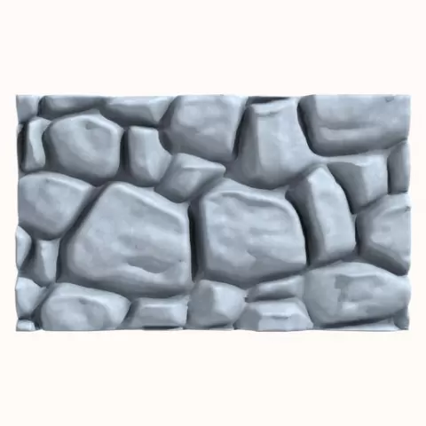 Stylized Rock Mass for 3D Printing