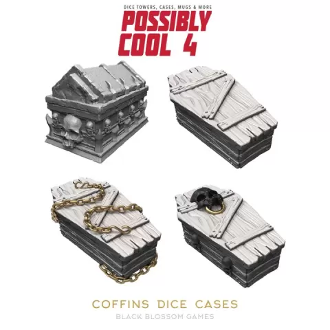 T4DC01 Coffin Dice Case Set Bowl :: Cool Dice Towers 4 :: Black Blossom Games by Black Blossom Games