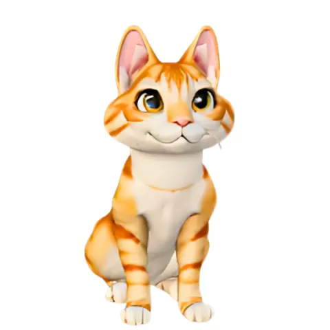 Cute Cartoon Cat Figurine