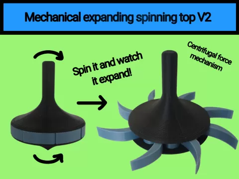 Mechanical expanding spinning top V2