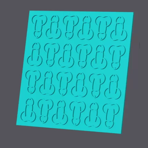 Penis - Deboss/Stamp Pattern Plate for cookies