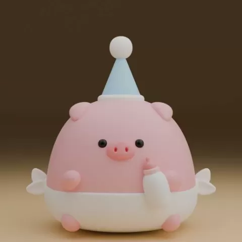 Pig baby figure