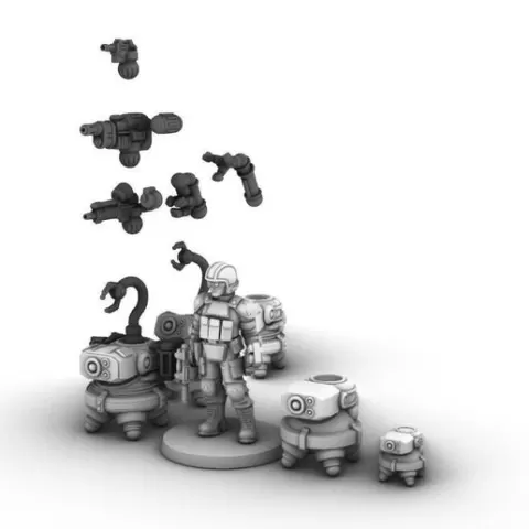 28mm Pugbots (Robot Companions)