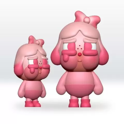 Heartless girl STL file Crybaby Crying Again Series STL,3mf file 3D Model Fanart