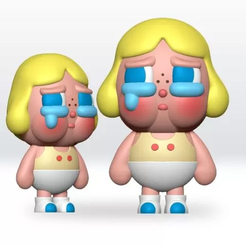 Baby Blonde STL file Crybaby Crying Again Series STL,3mf file 3D Model Fanart