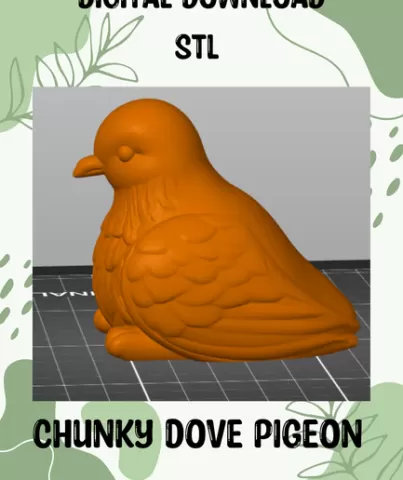 Chunky Dove Pigeon bird statue / Cute Dove / Love dove pigeon