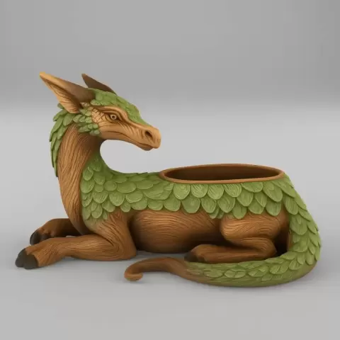 Forest Dragon Planter STL - HIve