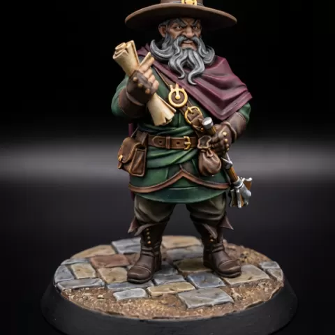 FREE NPC Tax Collector – Fantasy Miniatures (32mm STL for Tabletop RPG)