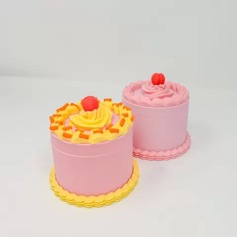 Kitsch Birthday Cake Jewelry Box with Sprinkles - Vintage Container and Gift Holder by Pixel and Papier