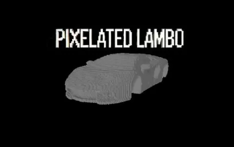 Pixelated Lamborghini – 3D Printable