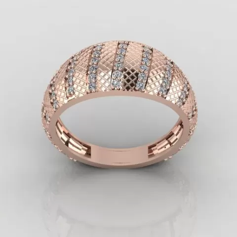 Women's Rings Diamond 3D model Ring For Women Jewelry Stone STL 3DM Printable Women Ring
