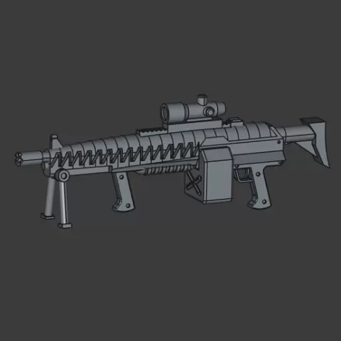 RAM-314 Gator 6 inch Action Figure Machine Gun for GI Joe Classified, Star Wars Black Series, Marvel Legends