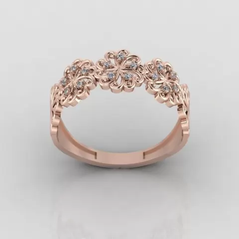 Women's Rings Diamond 3D model Ring For Women Jewelry Stone STL 3DM Printable Women Ring