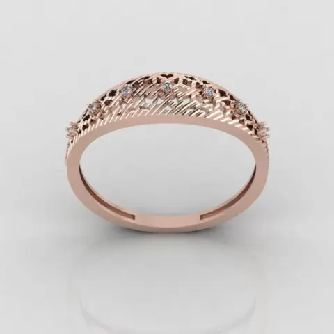 Women's Rings Diamond 3D model Ring For Women Jewelry Stone STL 3DM Printable Women Ring