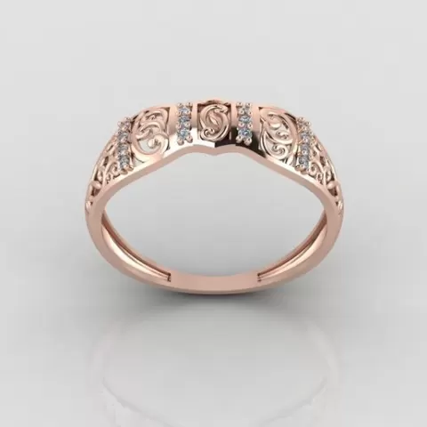 Women's Rings Diamond 3D model Ring For Women Jewelry Stone STL 3DM Printable Women Ring