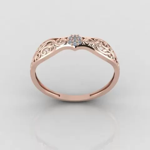 Women's Rings Diamond 3D model Ring For Women Jewelry Stone STL 3DM Printable Women Ring