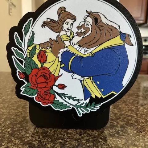Belle and the Beast Light Box