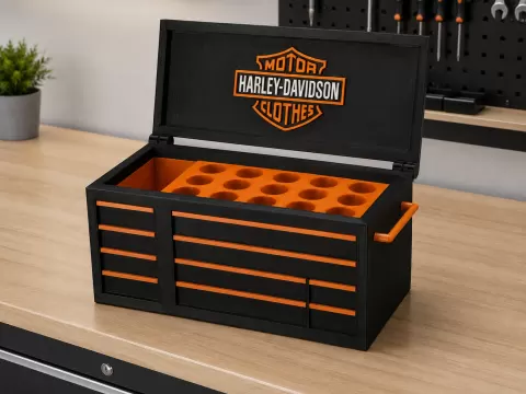 Toolbox Pen Holder (Harley Davidson Edition)