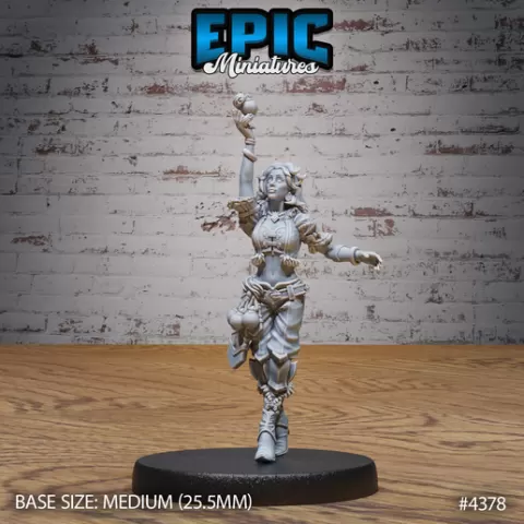 Sorceress Adventurer Trick ‧ DnD Miniature ‧ Tabletop Miniatures ‧ Gaming Monster ‧ 3D Model ‧ RPG ‧ DnDminis ‧ STL FILE