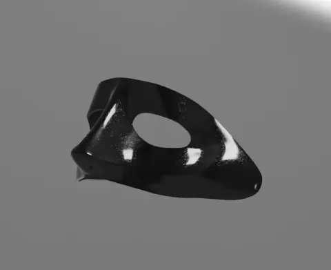 黑色魅影面具 – 极简3D模型 - Meyzo3D