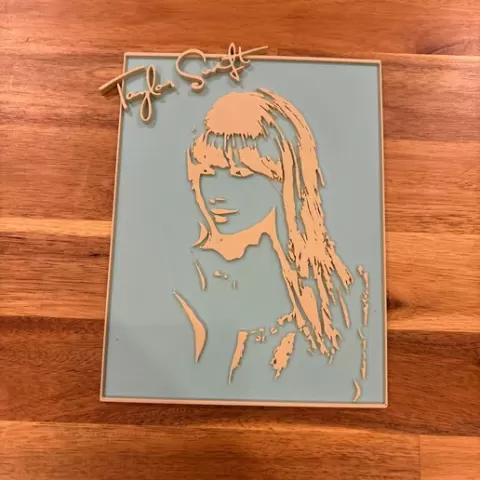 Taylor Swift line art frame