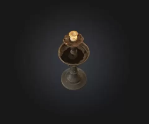 3D CANDLESTICK DECOR 6 | STL, OBJ, GLB, FBX