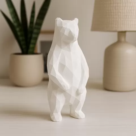 Polar bear in low poly style