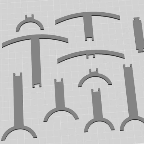 Ork adjustable Deepstrike measuring stick 3 inch , 6 inch, 9 inch for 32mm and 40mm bases and a universal pointy end