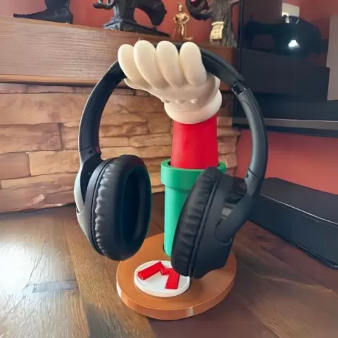 Super Mario Headphone Holder - Aslan3D