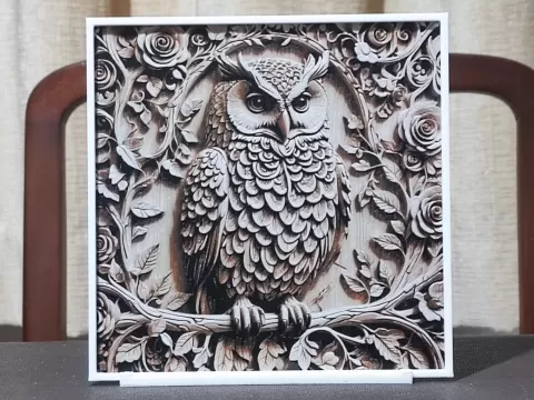 Carved Owl - 4 Color