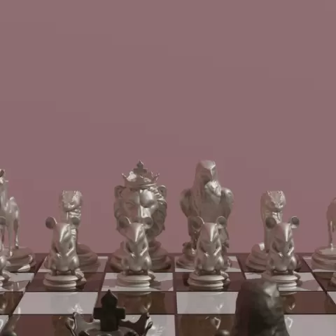 Animal Chess Set‎️‍🔥🦏🐴🐍🦅🦁🐭