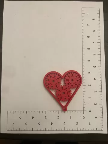 Midsize Gear Finger Widget Heart - DadBot Prints