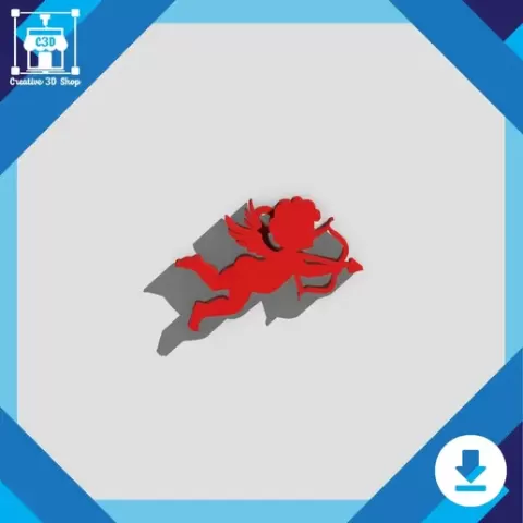 Cupid Earrings STL File – 3D Printable Valentine’s Day Earrings | Heart and Cupid Stud STL Pack – Cute Gift for Her, Digital 3D Print File