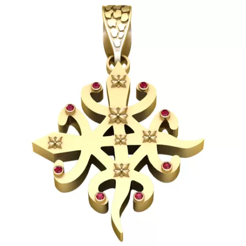 ZENZIL RUBY PENDANT 3D PRITABLE MODEL