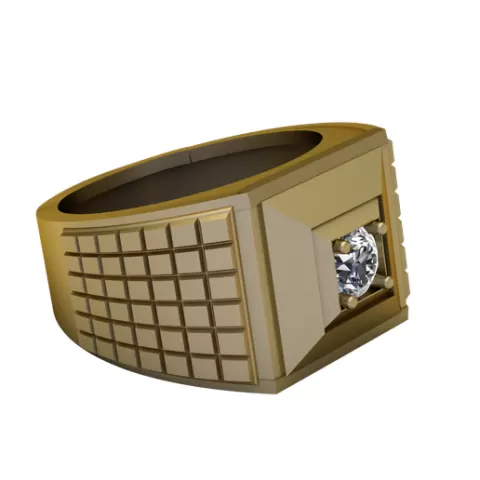 SOLITAIRE DIAMOND RING 3D PRINTABLE MODEL